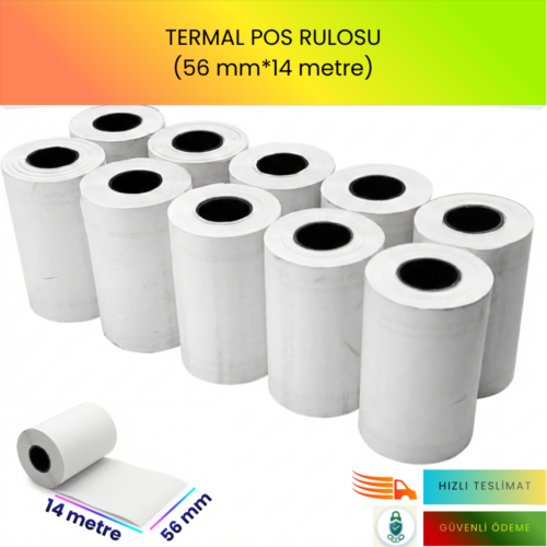 Termal Pos Rulosu 56x14 metre Yazarkasa Rulo